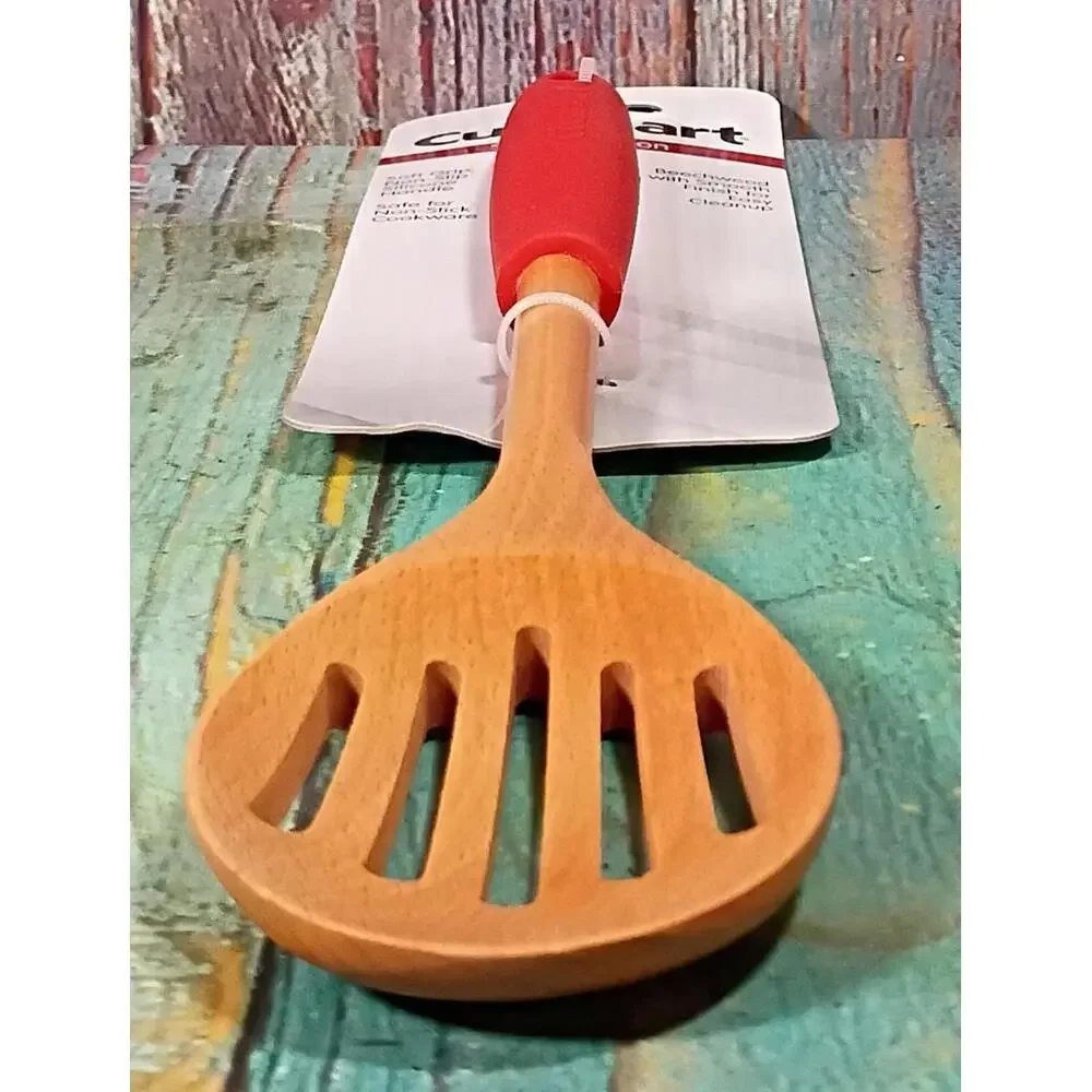 Cuisinart Silicone‎ & Wood Slotted Spoon
